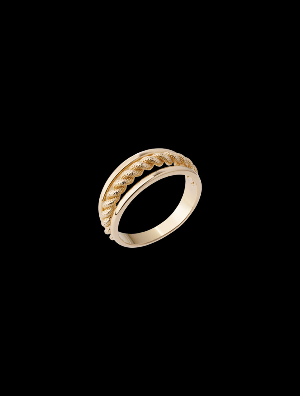 Bague fibre en plaqué or
