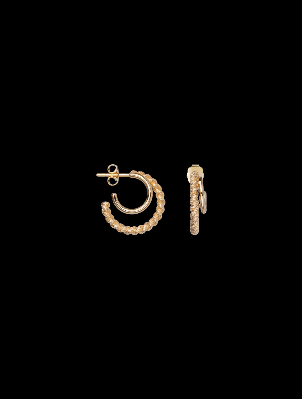 Boucle d'oreilles créoles mini en plaqué or