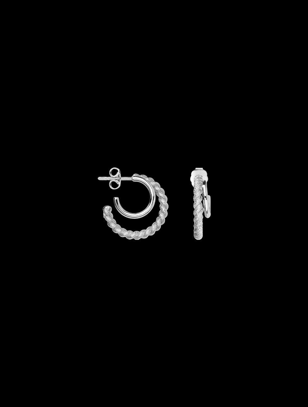 Boucle d'oreilles créoles mini en argent