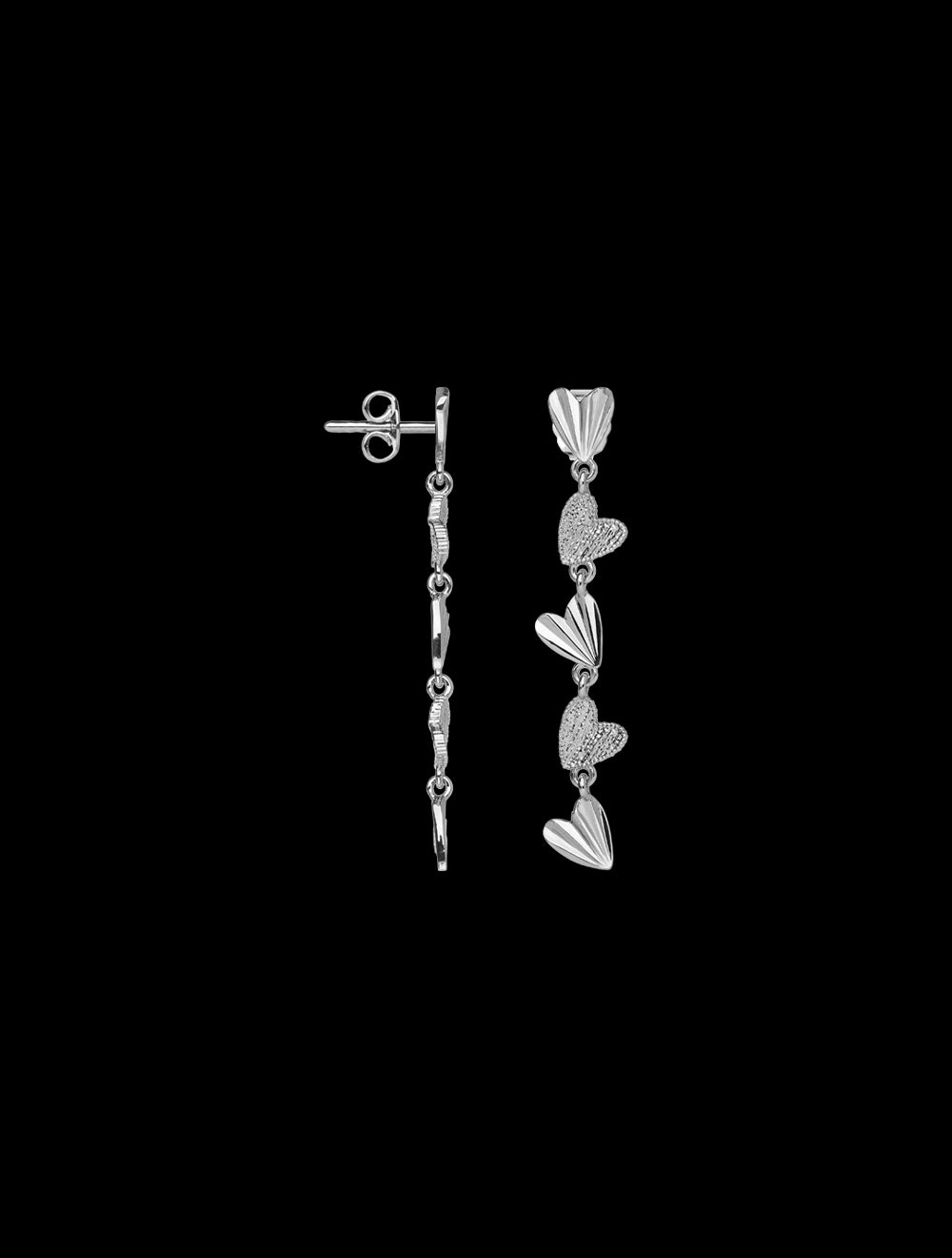 Boucles d'oreilles coeur idylle saunier bijoux en argent
