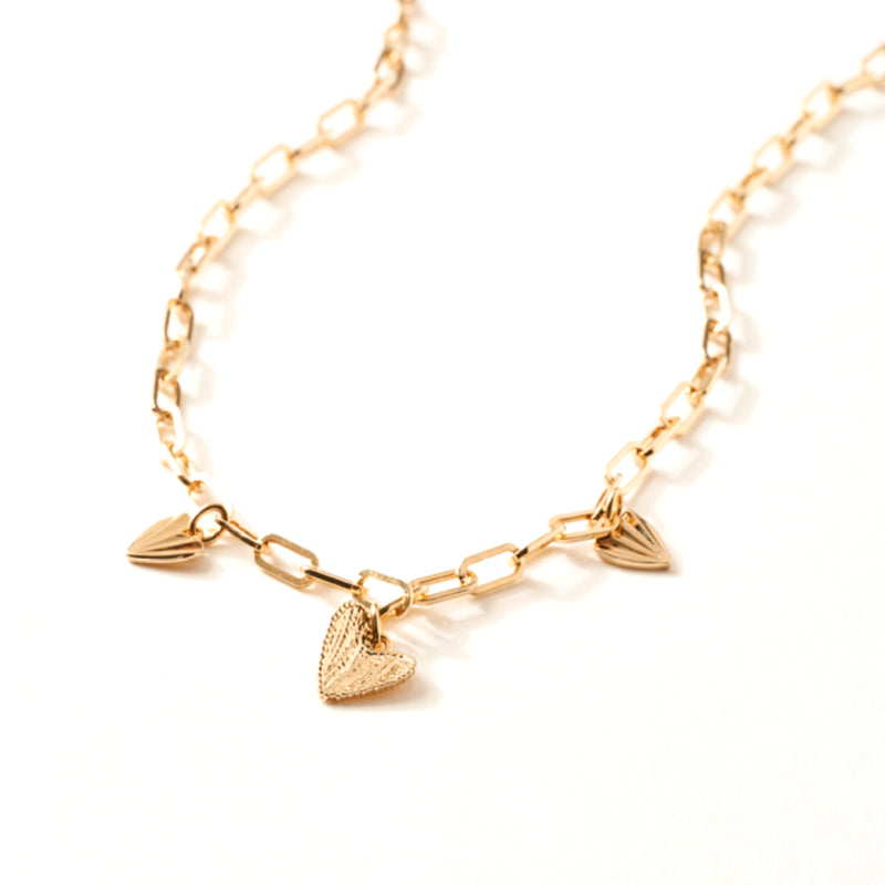 collier coeur idylle saunier bijoux en plaqué or