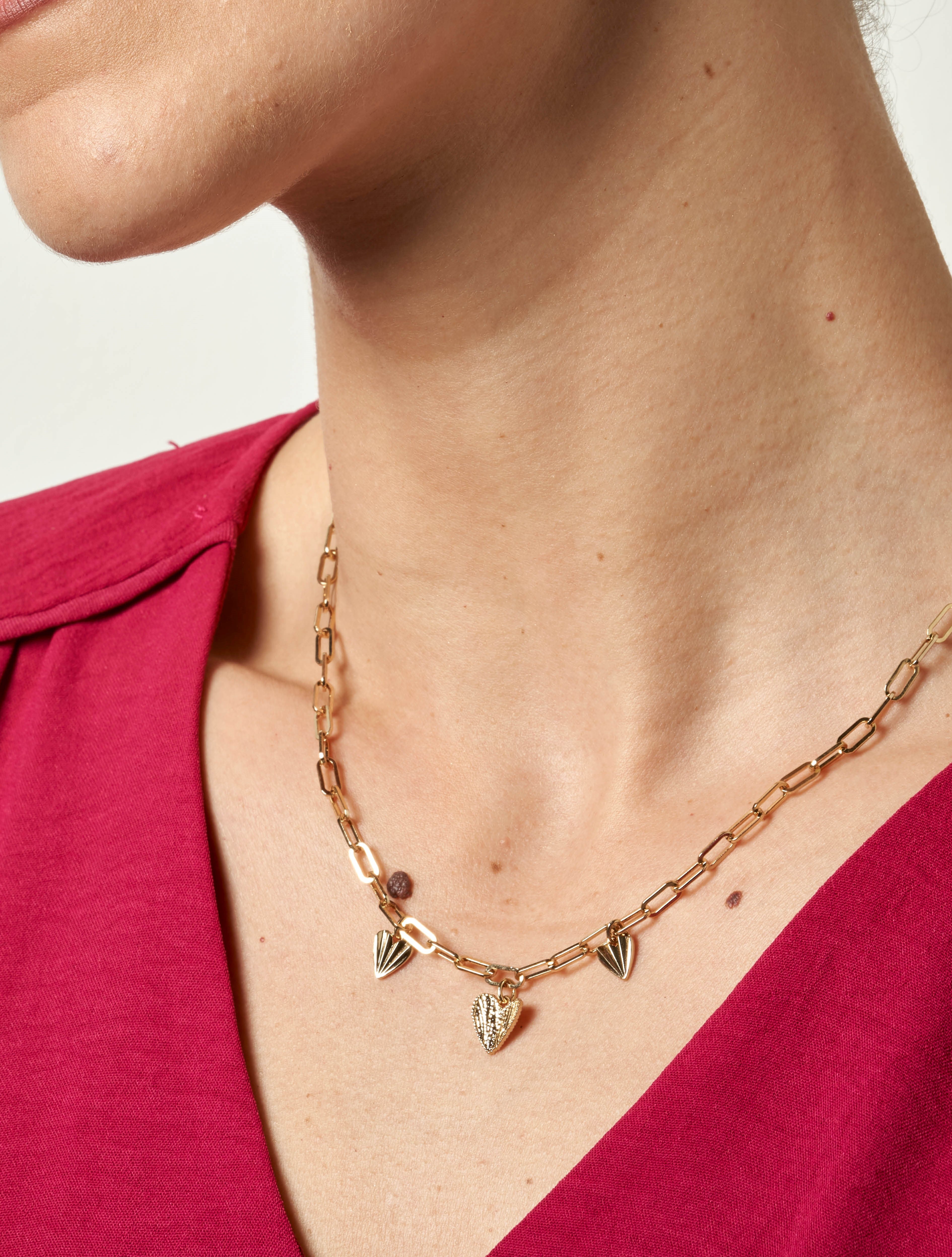collier coeur idylle saunier bijoux en plaqué or