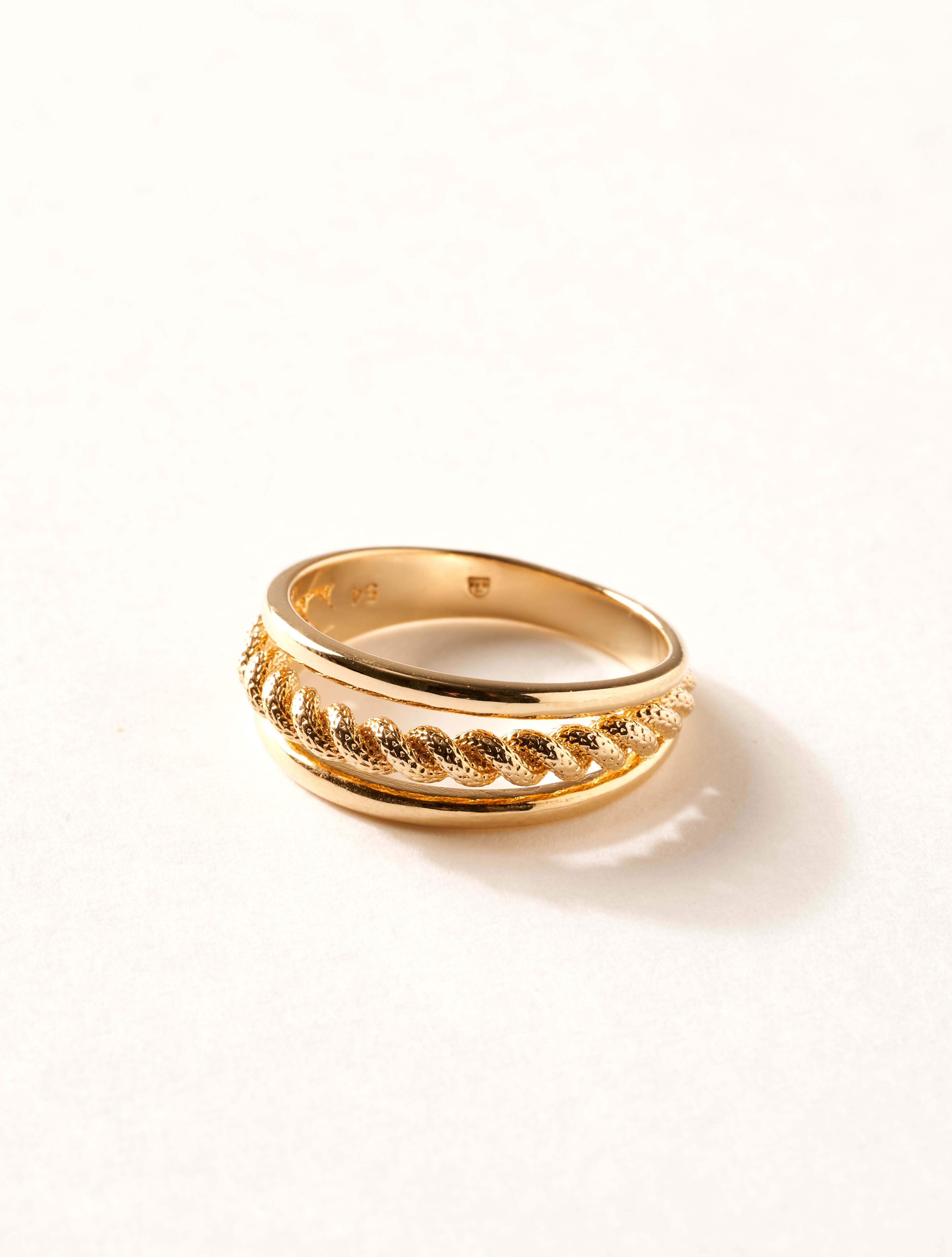 Bague fibre en plaqué or