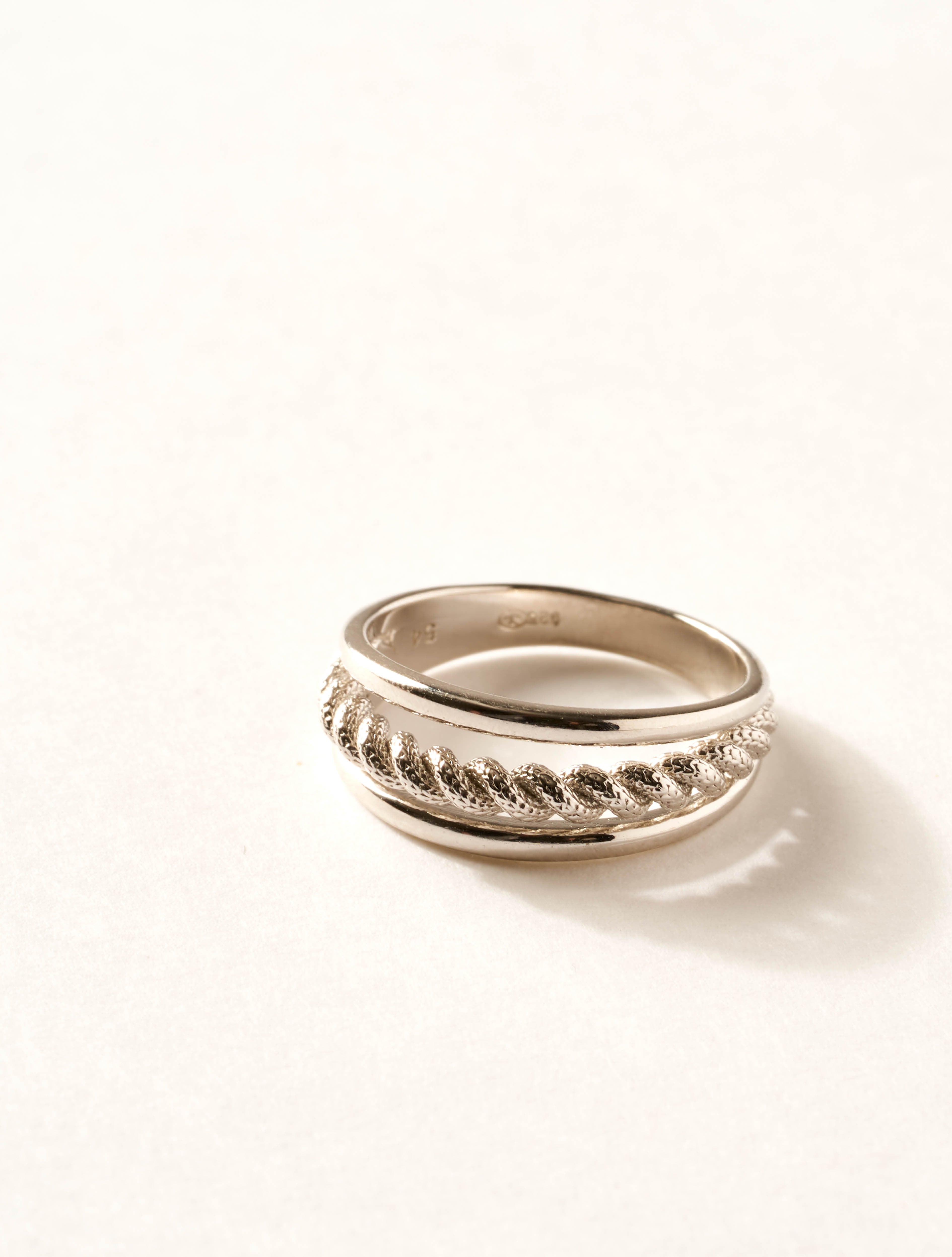 Bague Fibre Argent - Saunier Bijoux