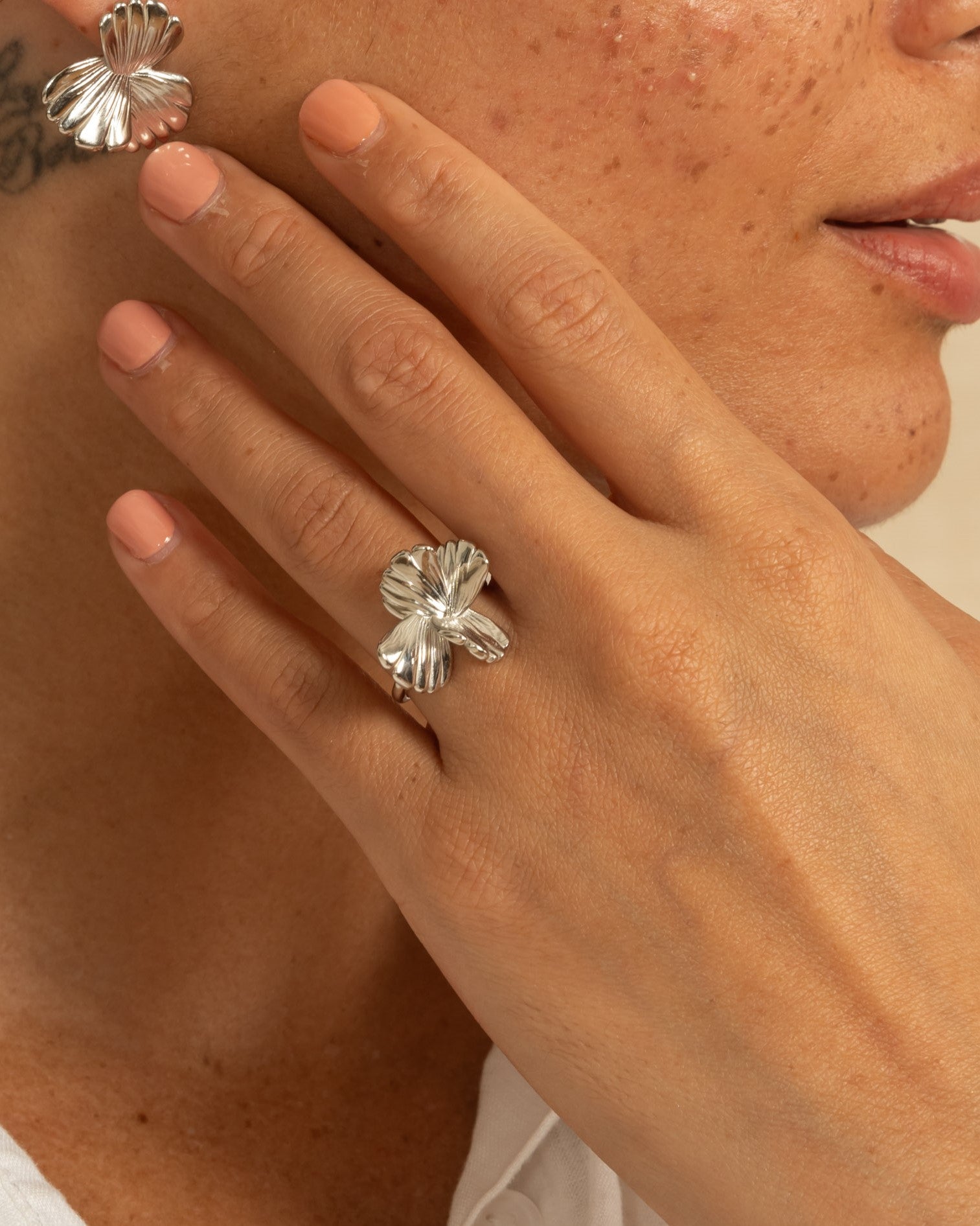 Bague Coquelicot en Argent – Saunier Bijoux