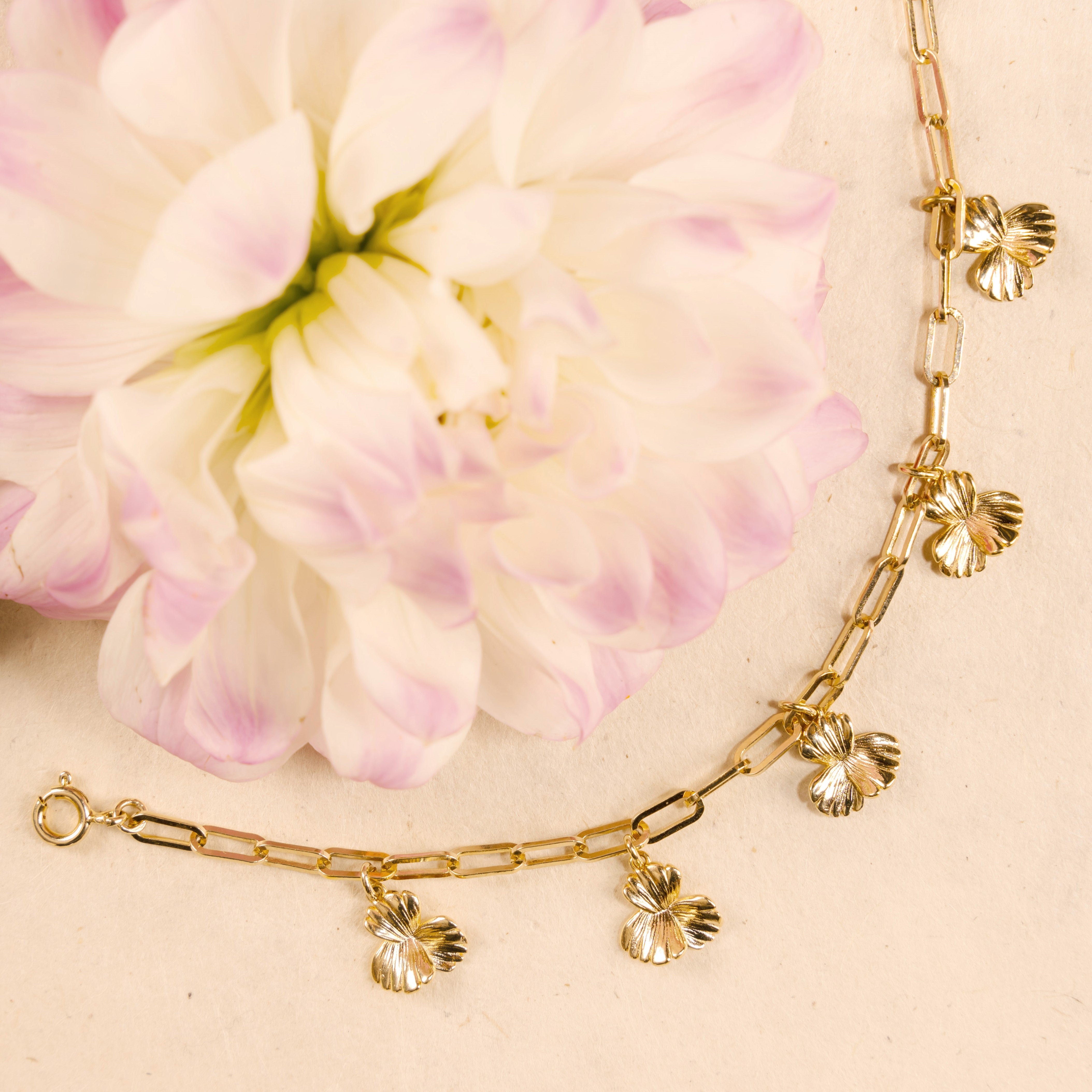 Bracelet Coquelicot en plaqué or – Saunier Bijoux