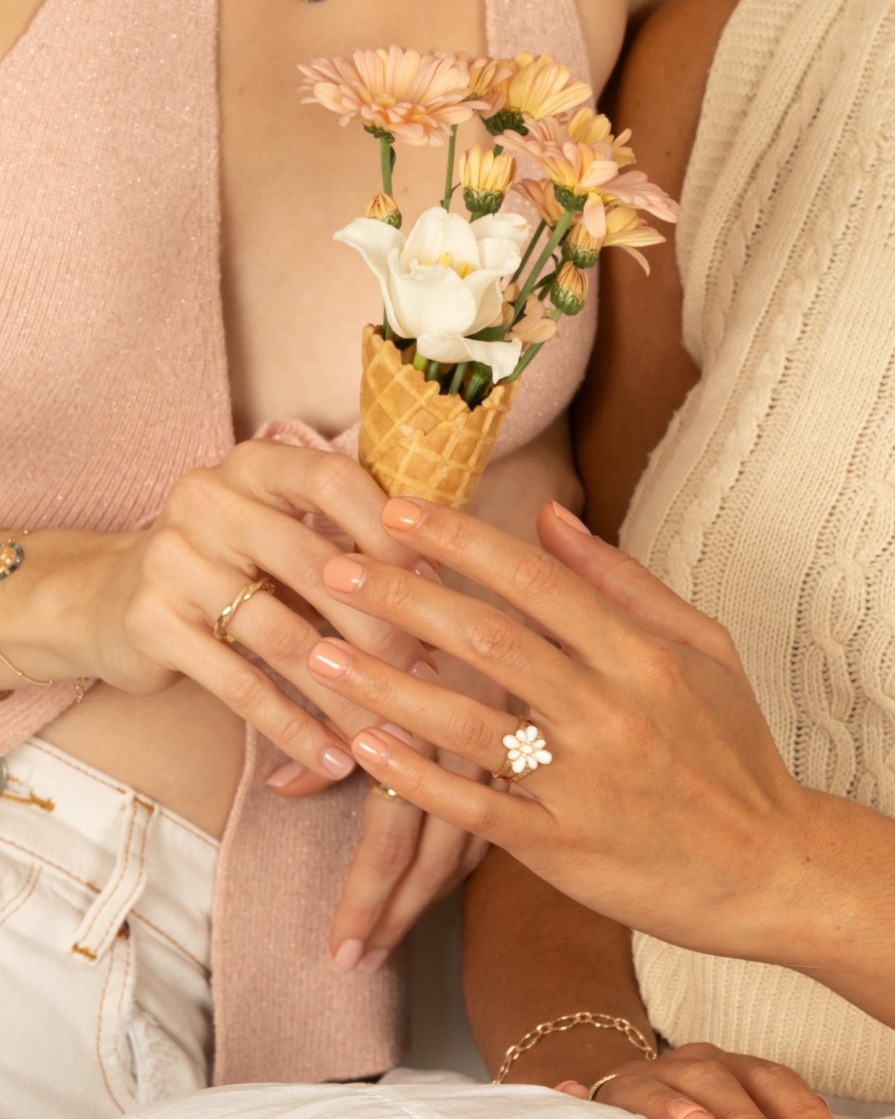 bague Jasmin en plaqué or – Saunier Bijoux