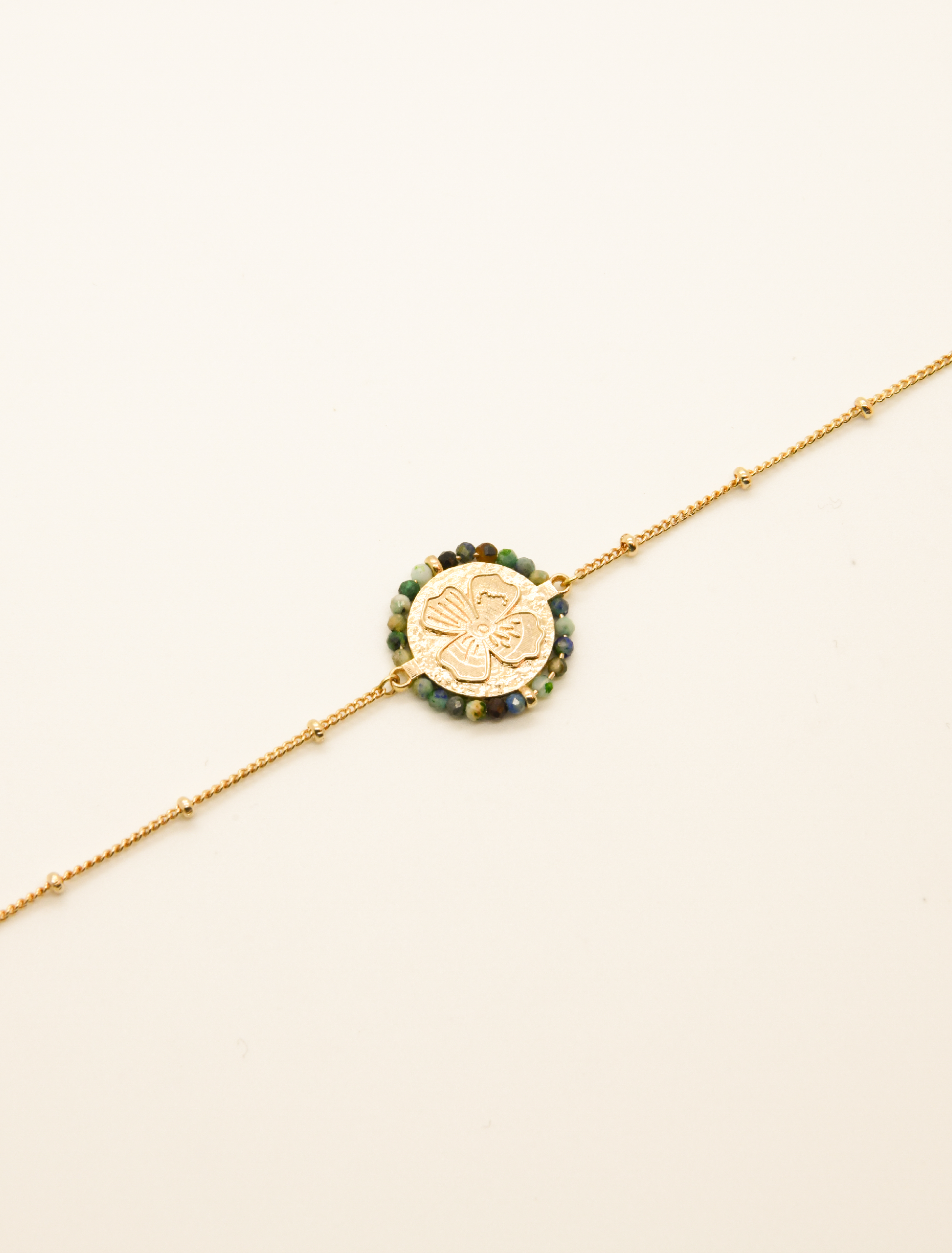 Bracelet Pensée en plaqué or – bijou délicat Saunier Bijoux