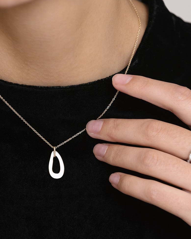 Collier Chaîne Porcelaine, Plaqué Or