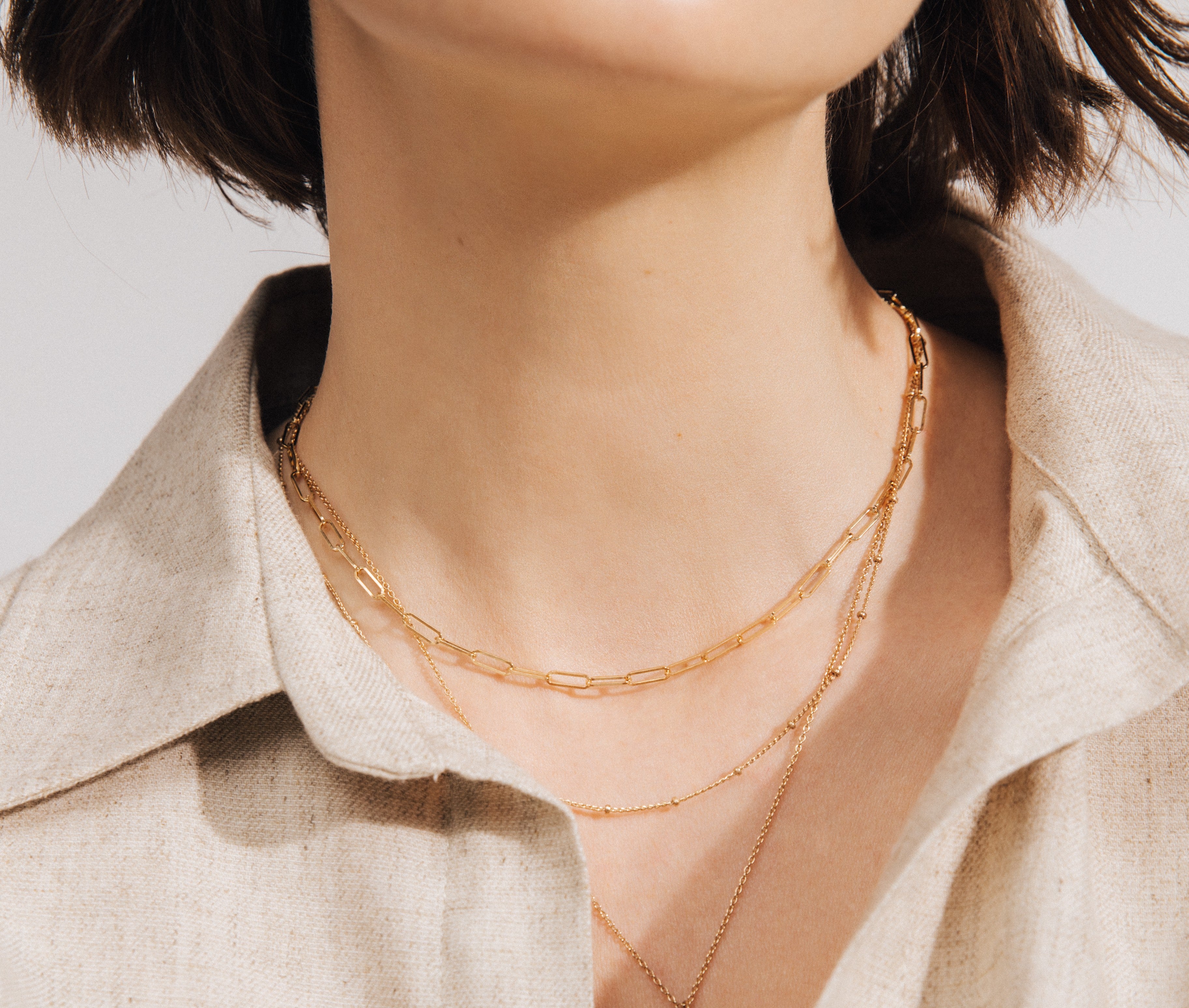 Collier Chaine Maillon, Plaqué or