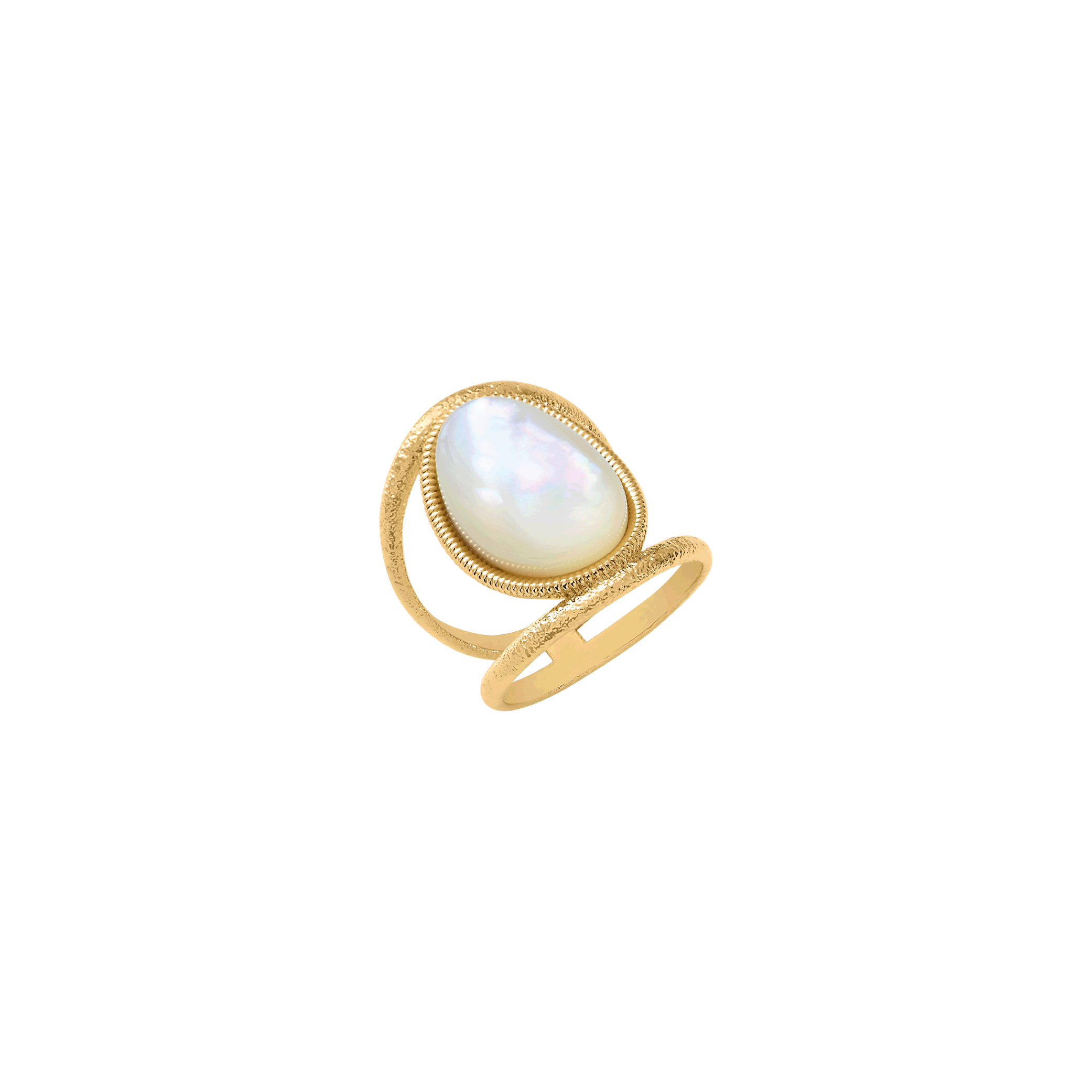 Bague Gemme, Plaqué Or