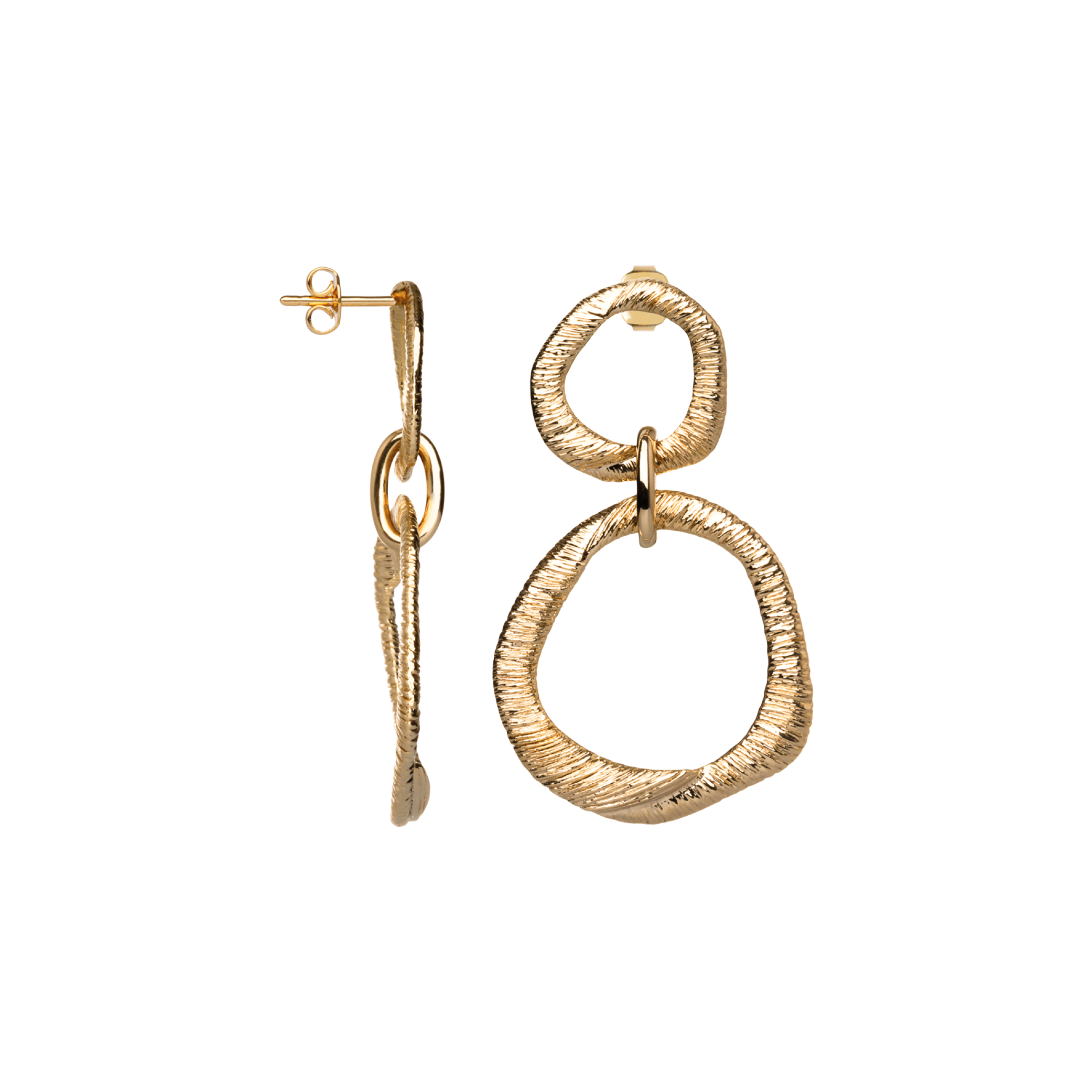 Boucles d'Oreilles Alizée, Plaqué Or