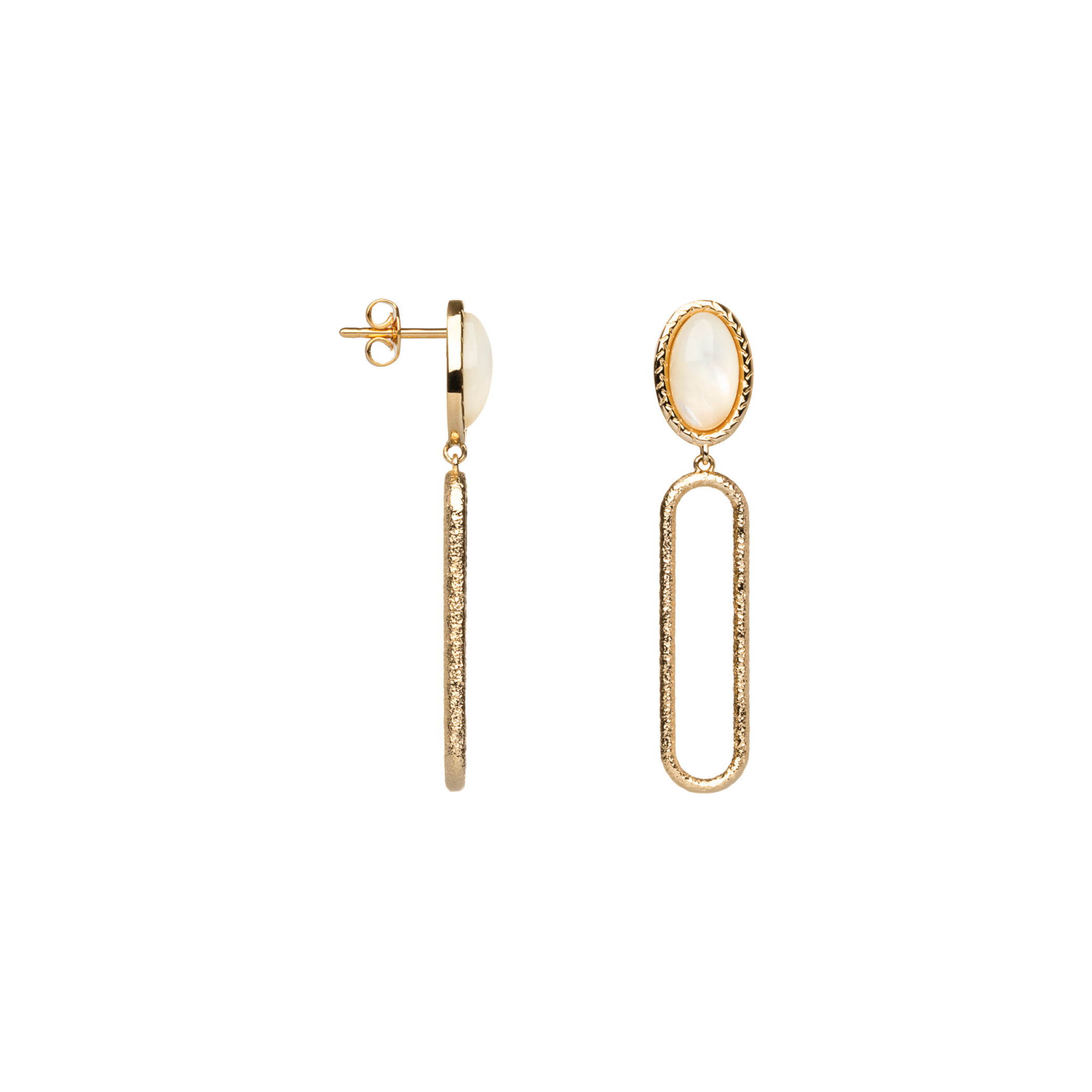 Boucles d'Oreilles Aussière, Plaqué Or