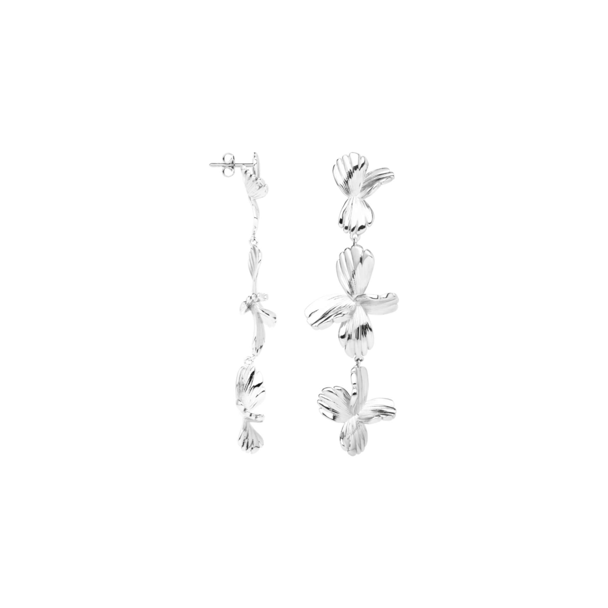 Boucles d'oreilles Coquelicot, Argent