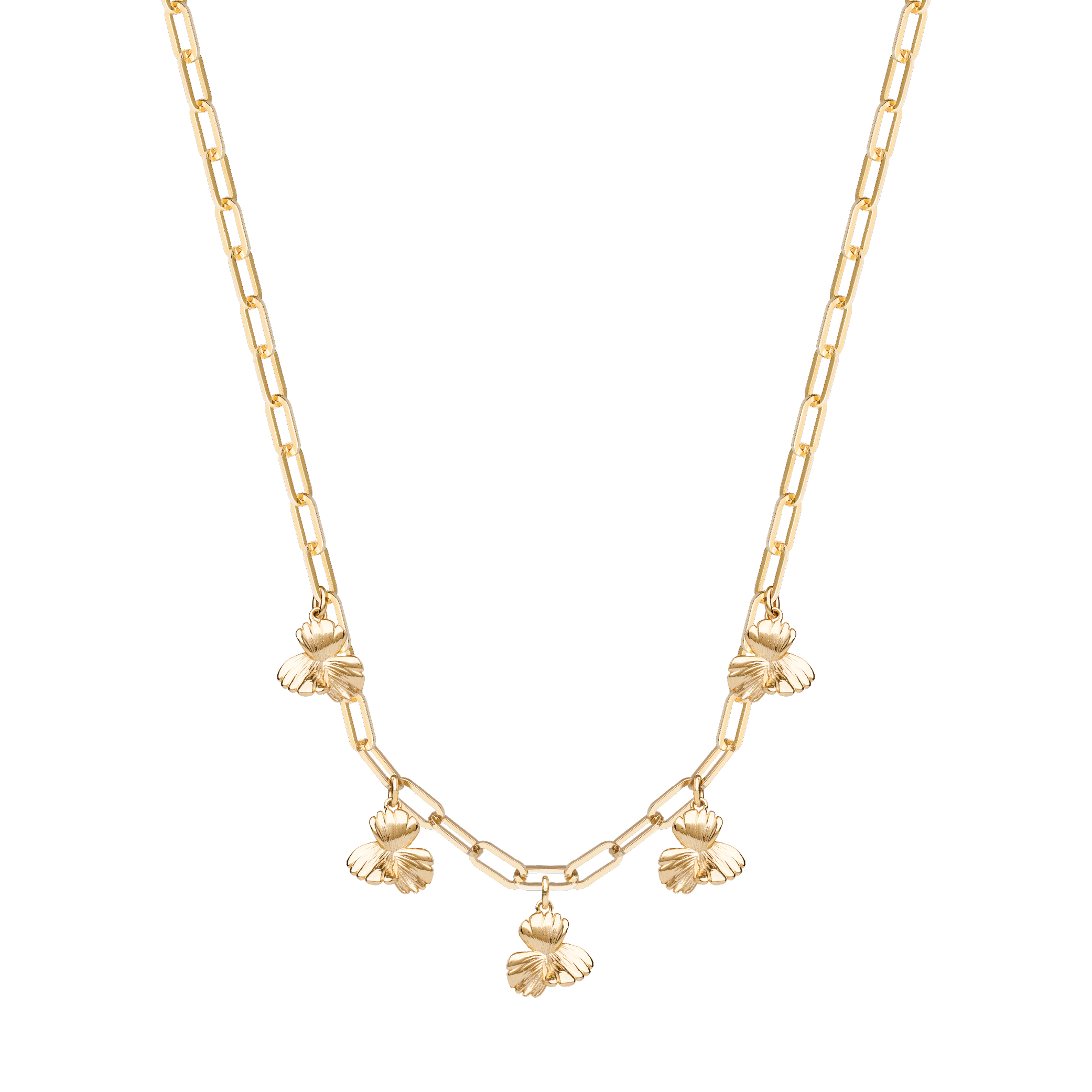 Collier Coquelicot, Plaqué Or
